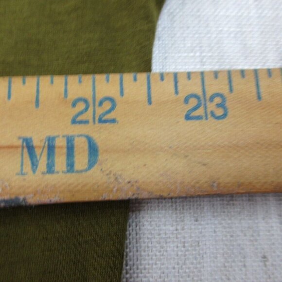 Hurley Tee Shirt Men Medium Green Short Sleeve Spell Out Logo Crew Neck High Low - Picture 7 of 9